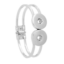 Wholesale Bracelet Doubke Side Button Alloy Silver Bracelet